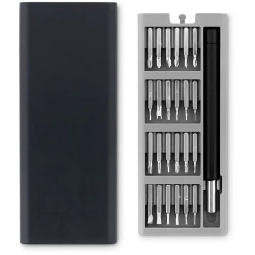 Schroevendraaierset in boxje Toolbox zwart