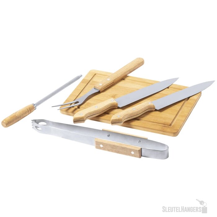 6-Delige Bbq-Set In Etui Naturel