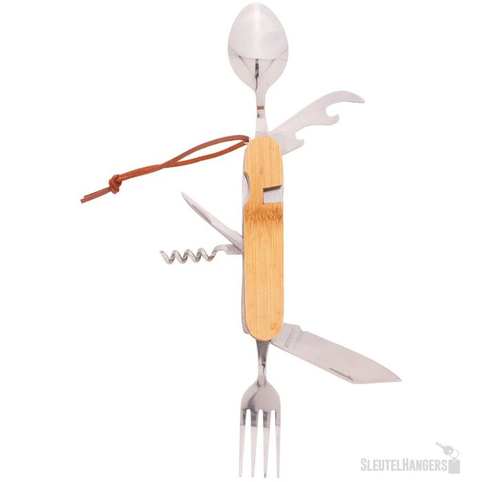 Zakmes Met Opvouwbare Bestekset Naturel