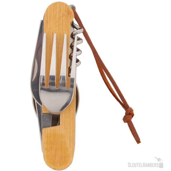 Zakmes Met Opvouwbare Bestekset Naturel