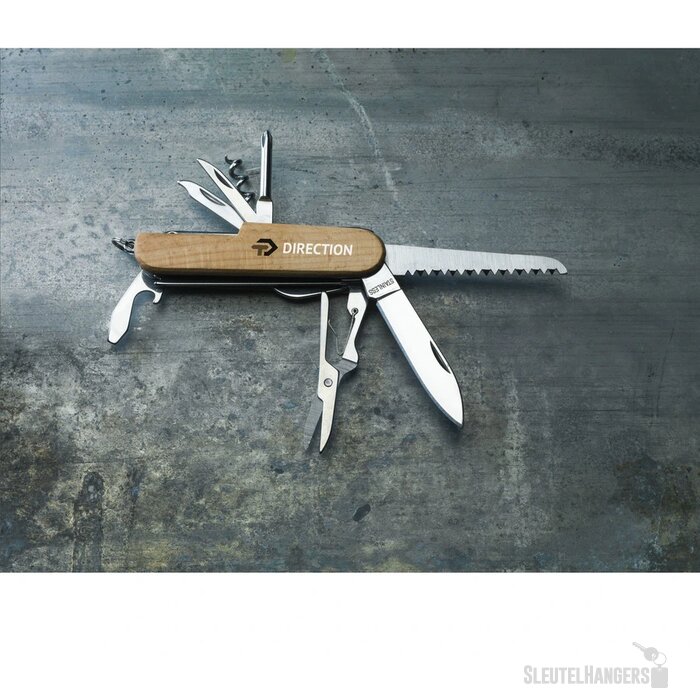 Houten Zakmes Met 11 Functies Zwart/Bruin