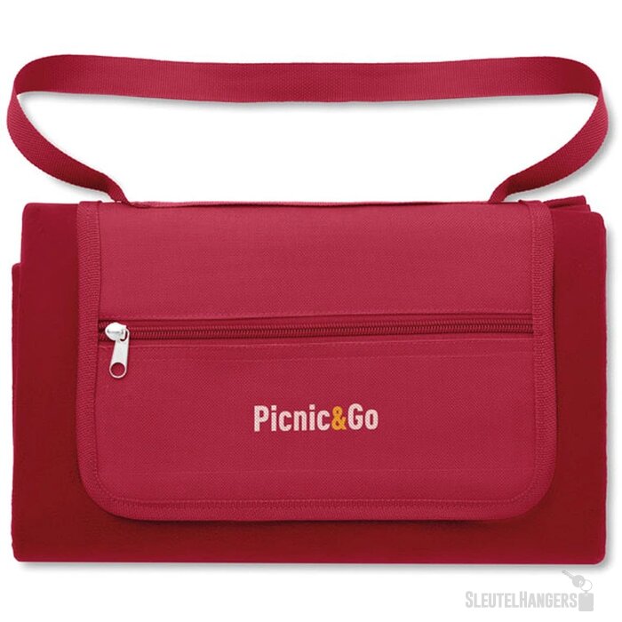 Fleece picknickkleed met schouderriem
