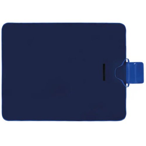 Fleece picknickkleed met schouderriem Blauw