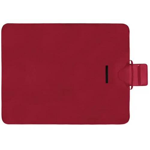 Fleece picknickkleed met schouderriem Rood