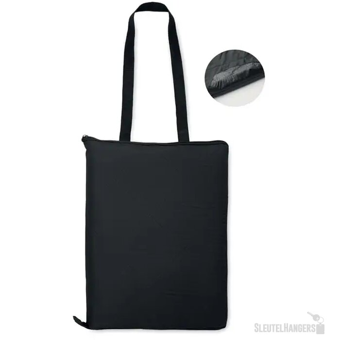 Picknickkleed opvouwbaar tot draagtas Zwart