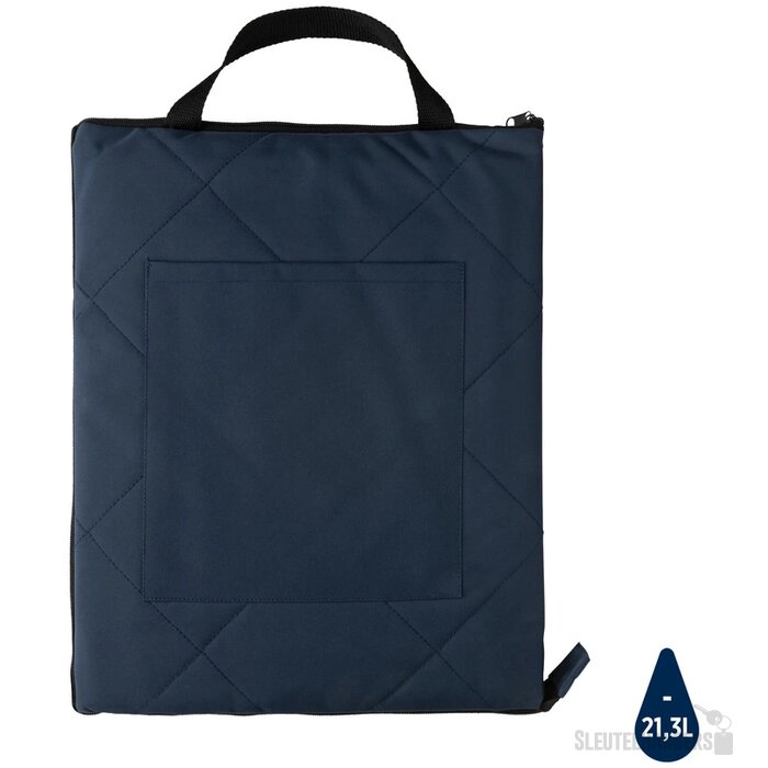 Impact Aware™ RPET opvouwbare gewatteerd picknickkleed donkerblauw