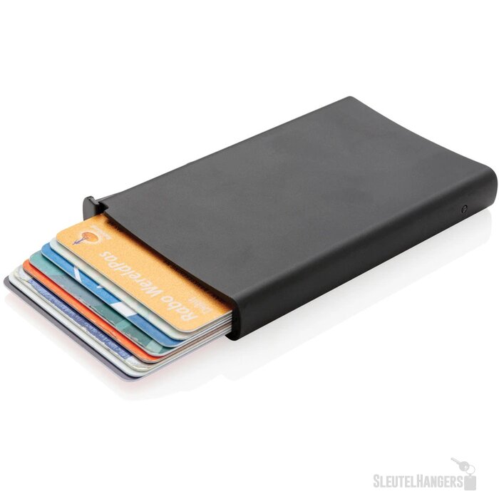 Standaard aluminum RFID kaarthouder zwart