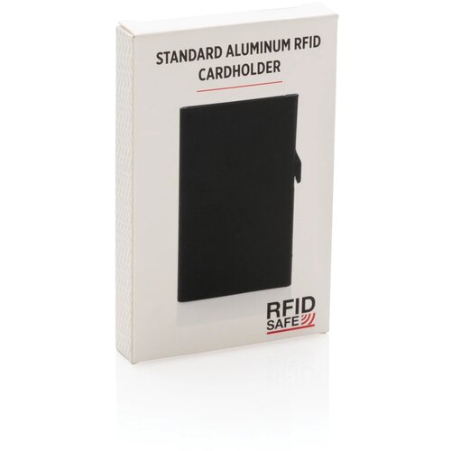 Standaard aluminum RFID kaarthouder zwart