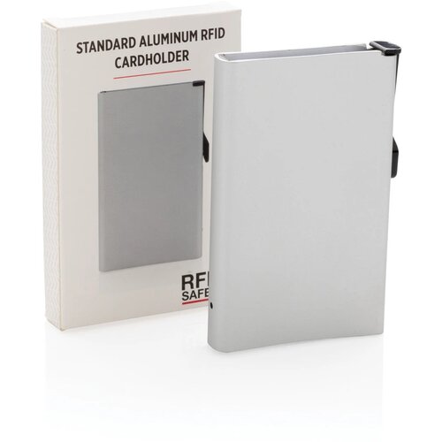 Standaard aluminum RFID kaarthouder zilver