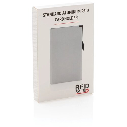 Standaard aluminum RFID kaarthouder zilver