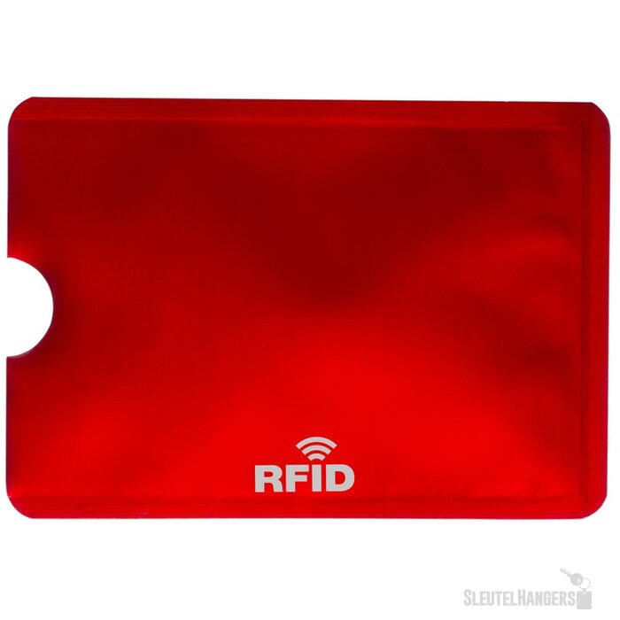 Aluminium Pashouder Voor 1 Pasje Rood