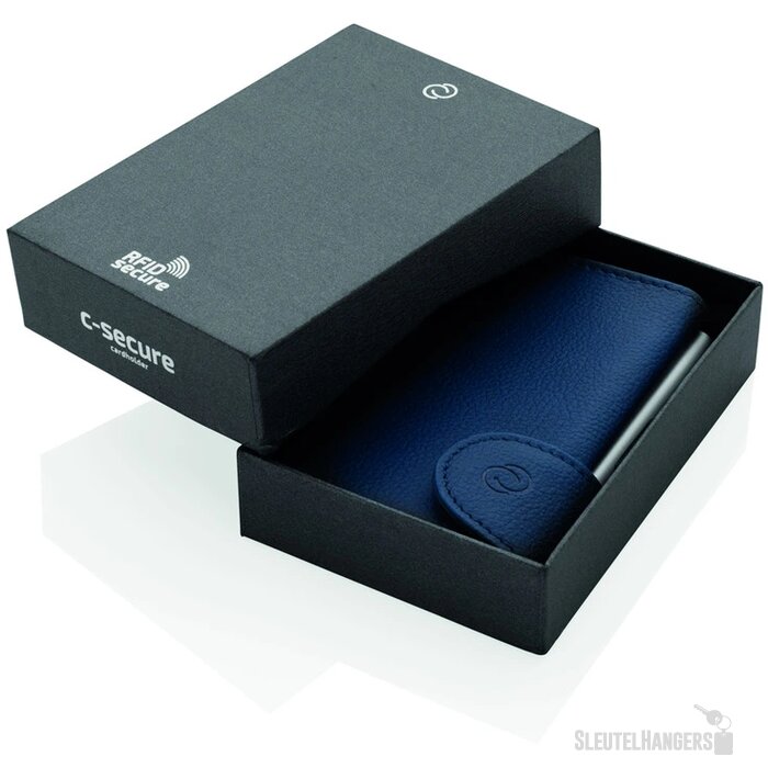 C-Secure aluminium RFID kaarthouder & portemonnee blauw