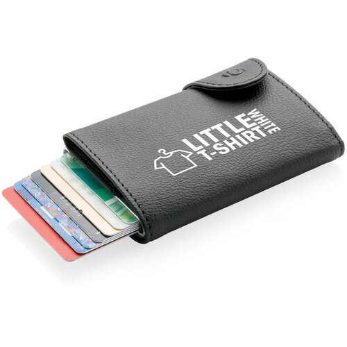 C-Secure aluminium RFID kaarthouder & portemonnee zwart, zilver