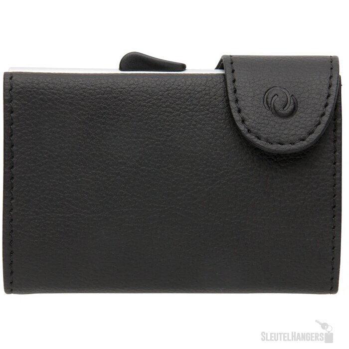 C-Secure aluminium RFID kaarthouder & portemonnee zwart, zilver