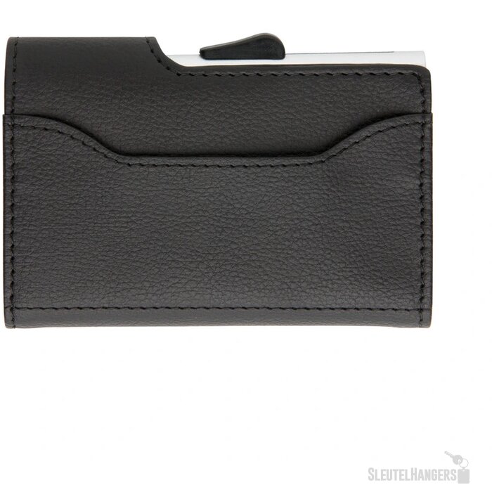 C-Secure aluminium RFID kaarthouder & portemonnee zwart, zilver