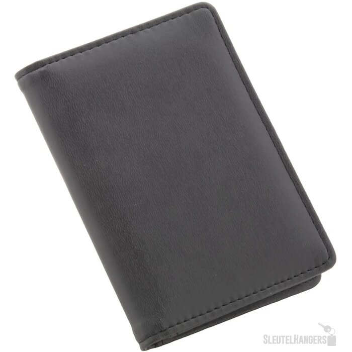 Leren Pasjeshouder Voor 8 Pasjes Zwart