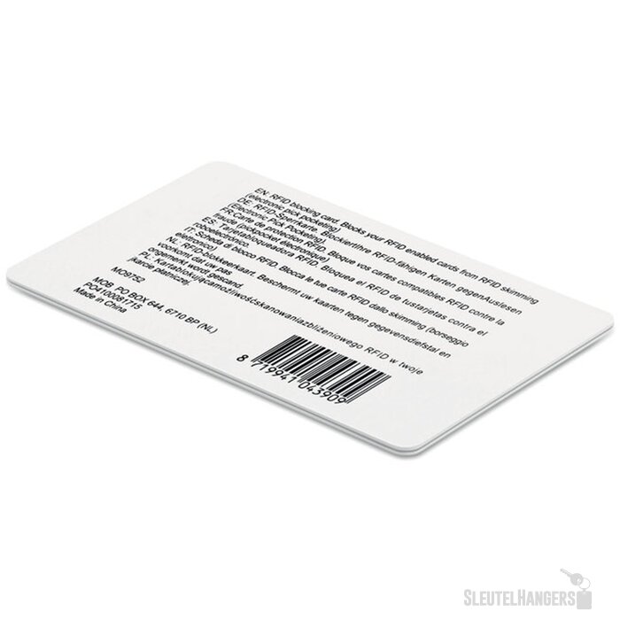 RFID blokkeerkaart Wit