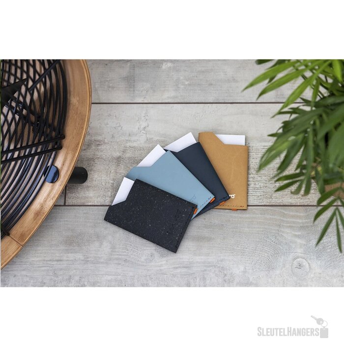 Gerecyclede Leren Pashouder Zwart