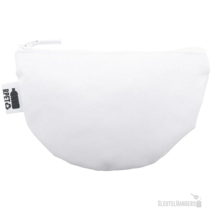 Halve Cirkel Portemonnee Met Rits Wit