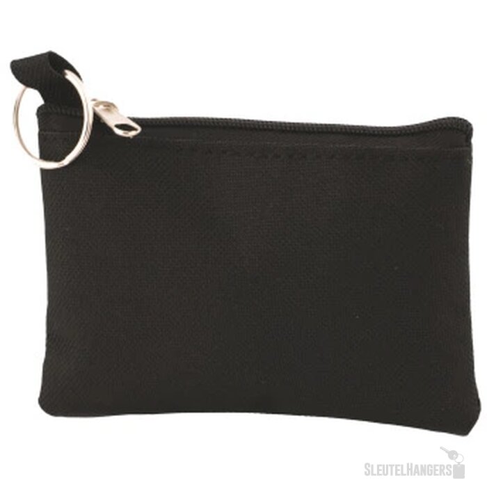 Sleuteltasje met rits Zwart