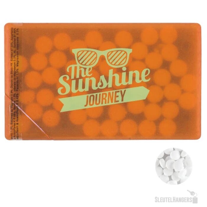 Creditcard mintdispenser Oranje