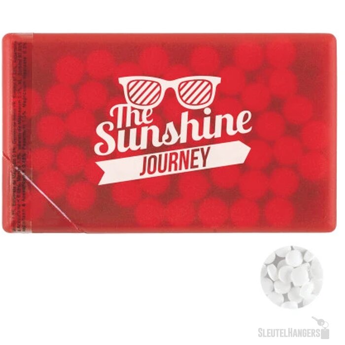 Creditcard mintdispenser Rood