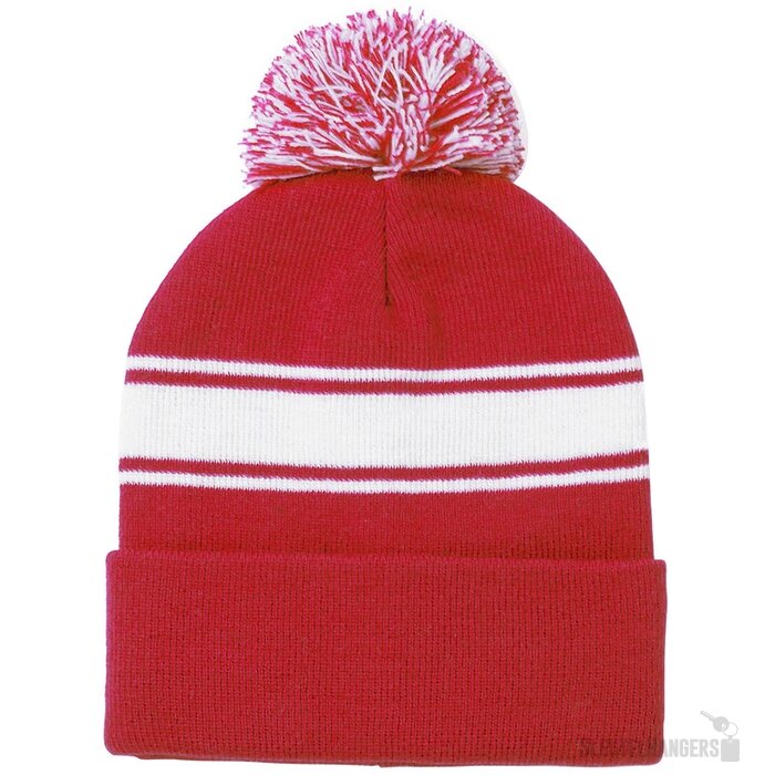 Muts Met Pompom Rood