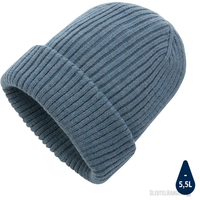 Impact AWARE™ Polylana® dubbel gebreide beanie sage blue