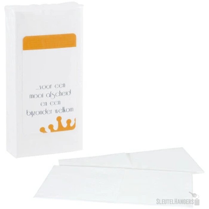 Pakje met papieren zakdoekjes Transparant