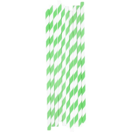 Doosje Met 10 Papieren Rietjes Groen