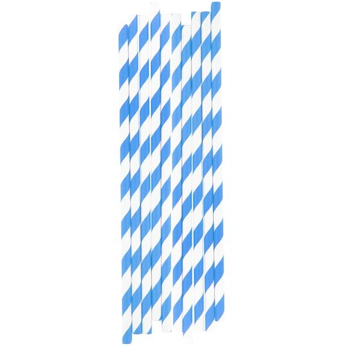 Doosje Met 10 Papieren Rietjes Blauw