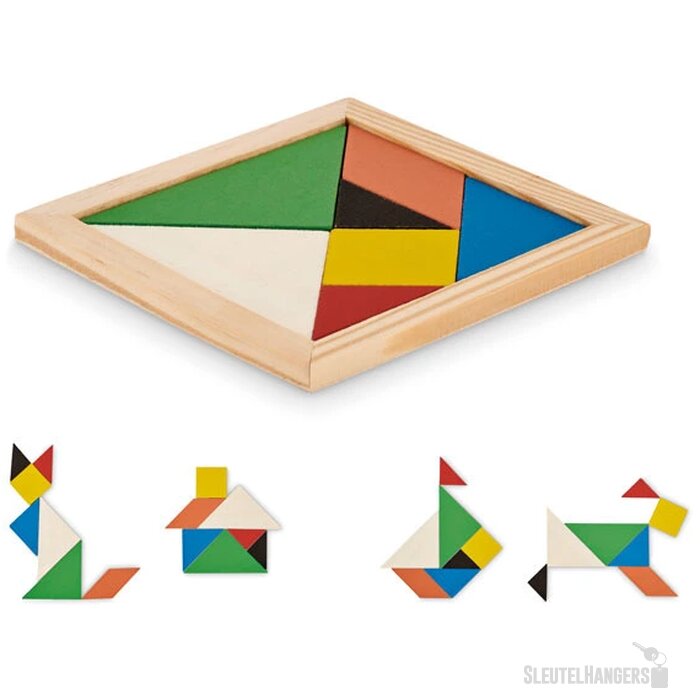 Tangram puzzel Bruin