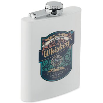 Gerecyclede heupfles met sublimatielaag Wit