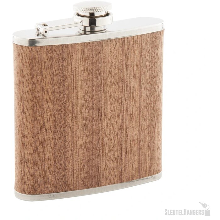 Houten Heupfles Beige