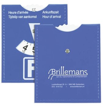 Kunstlederen parkeerschijf Blauw