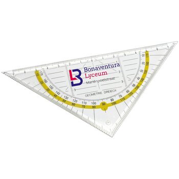 Geodriehoek met gradenboog Geel