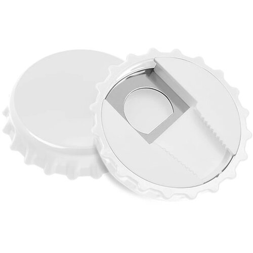 Flesopener kroonkurk met sluiting Wit