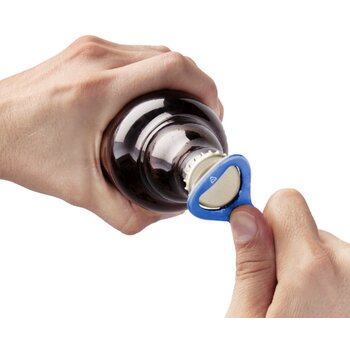 Gerecycled Aluminium Flesopener Blauw