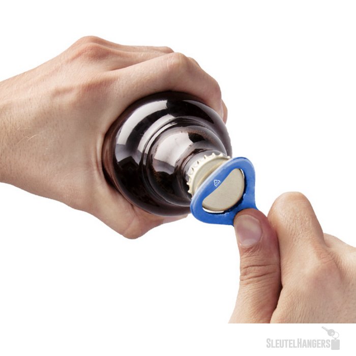 Gerecycled aluminium flesopener Blauw