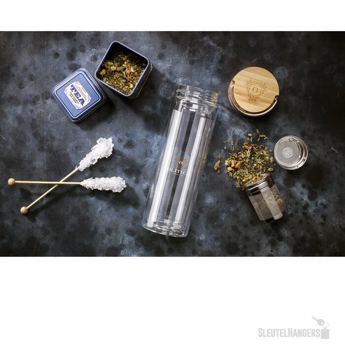 Bamboe Waterfles Met Infuser (300 Ml) Bruin