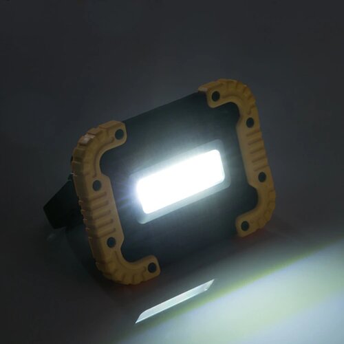 COB bouwlamp met handvat Geel