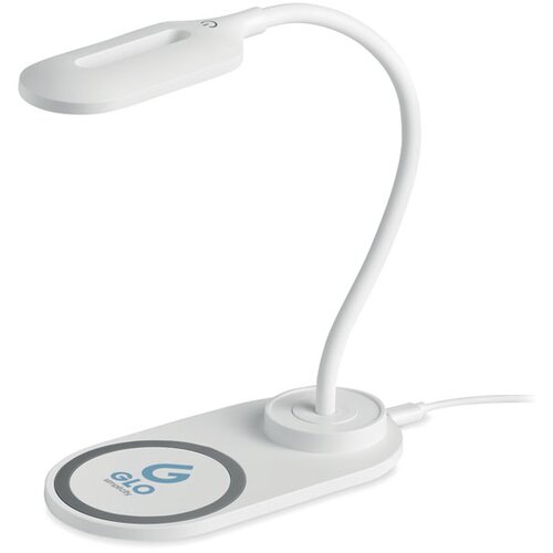 Bureaulamp met draadloze lader Wit