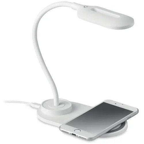 Bureaulamp met draadloze lader Wit