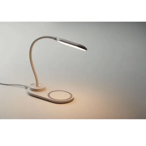 Bureaulamp met draadloze lader Wit