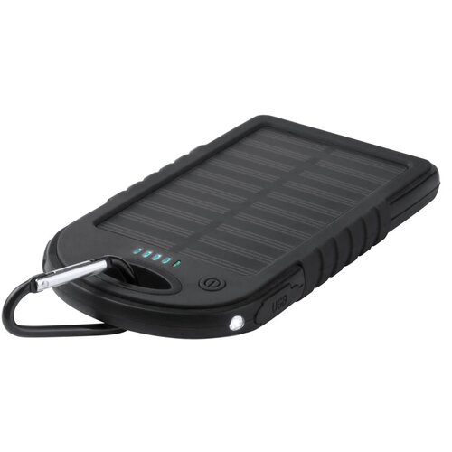 Powerbank op zonne-energie (4.000 mAh) Zwart