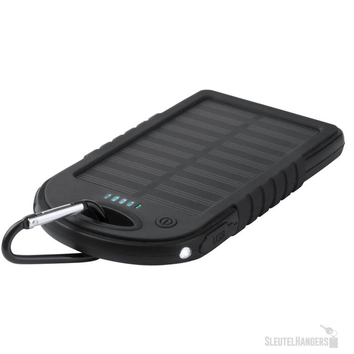 Powerbank op zonne-energie (4.000 mAh) Zwart