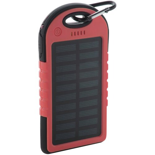 Powerbank op zonne-energie (4.000 mAh) Rood
