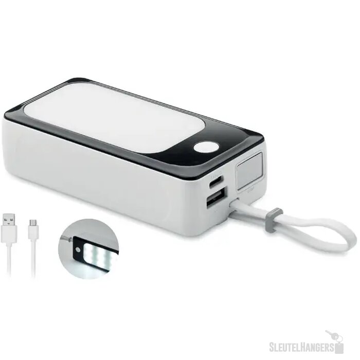 10000 mah powerbank met cob Powlight + wit