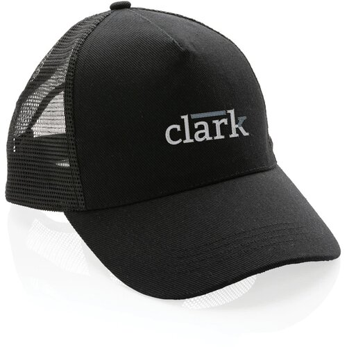 Recycled katoenen trucker cap Zwart