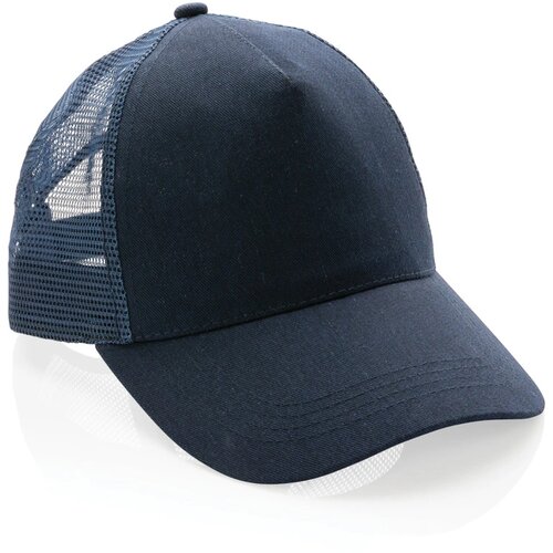Recycled katoenen trucker cap Blauw